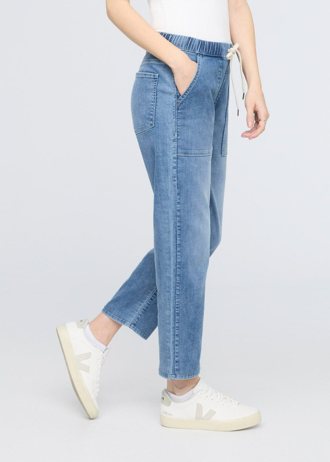 Du/er Performance Denim Lite Harbour Pant Light Stone