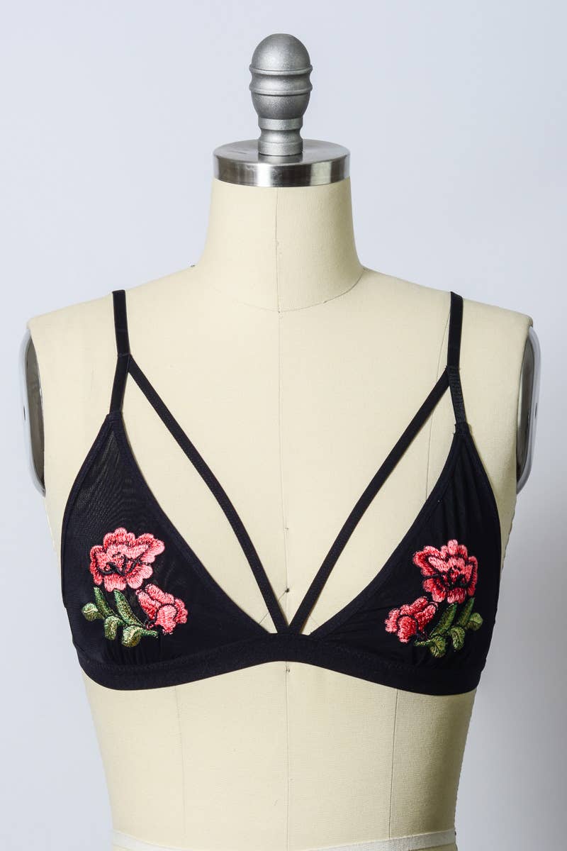 Rose EmbroideryBralette