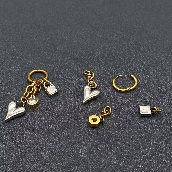 Heart & Lock Earrings