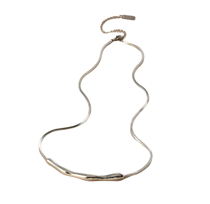 Ladies Silver Plated Snake Chain Necklace