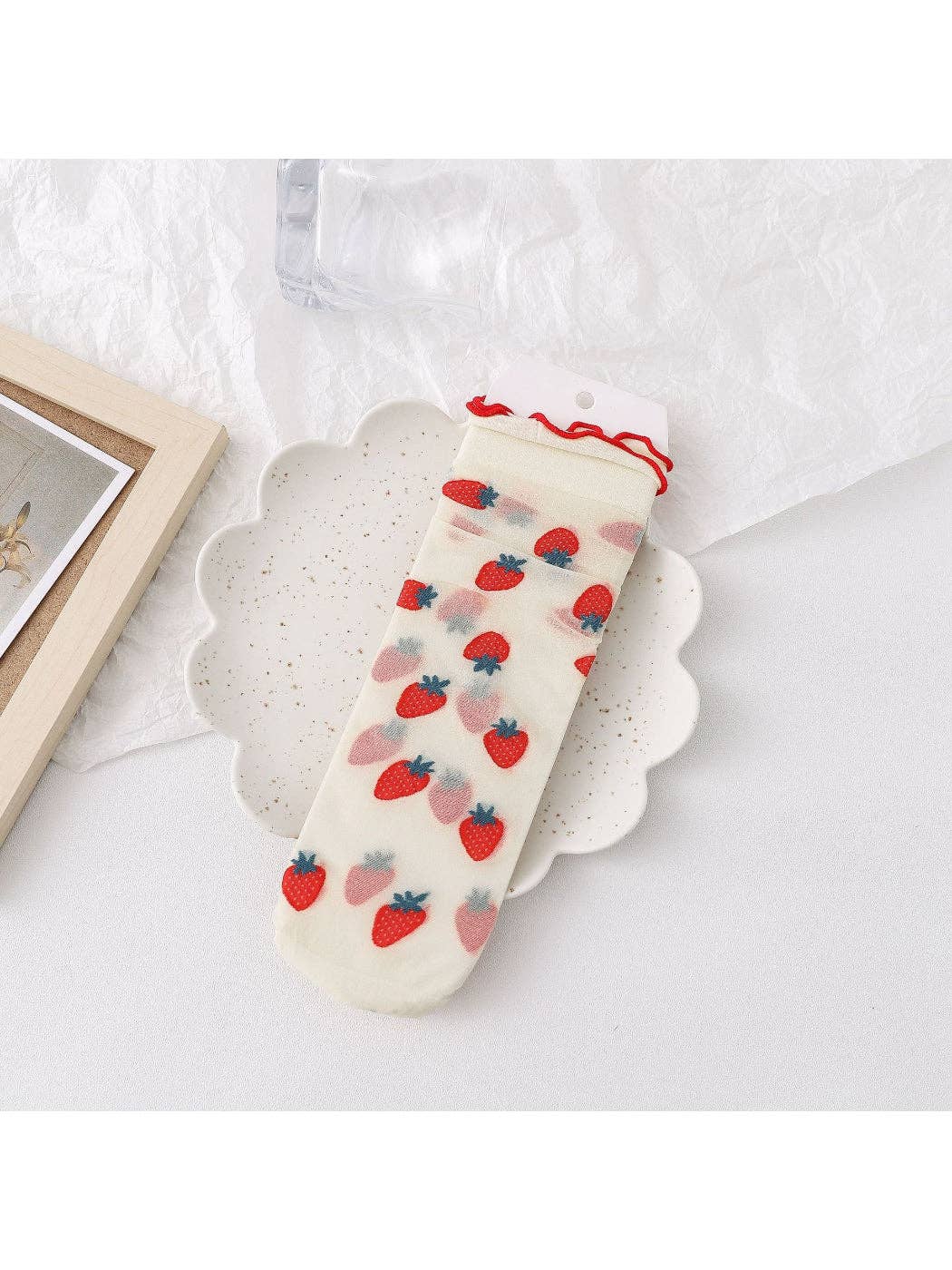 Sheer Fruit Crew Socks
