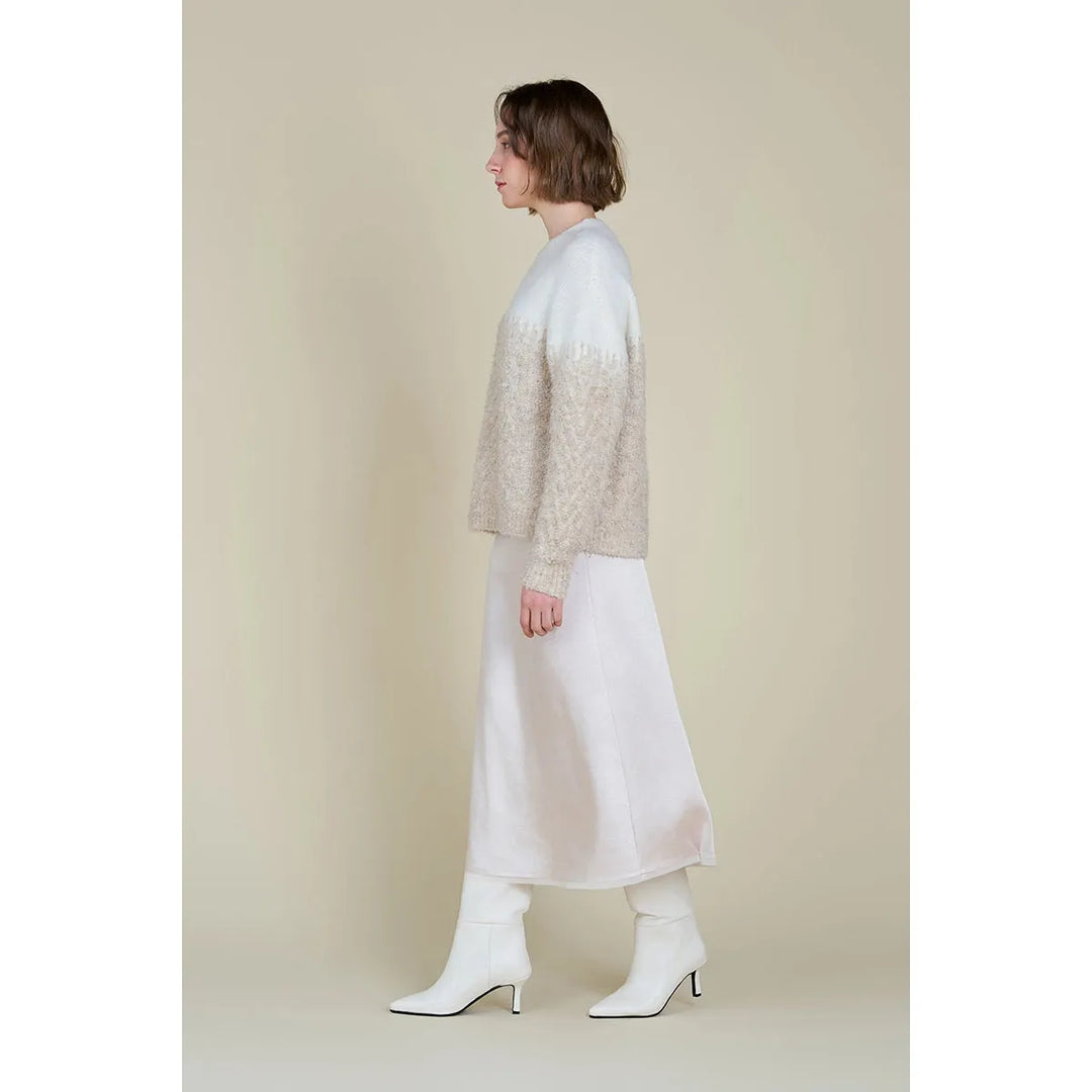 Mixed-Up Yarn Knit Sweater