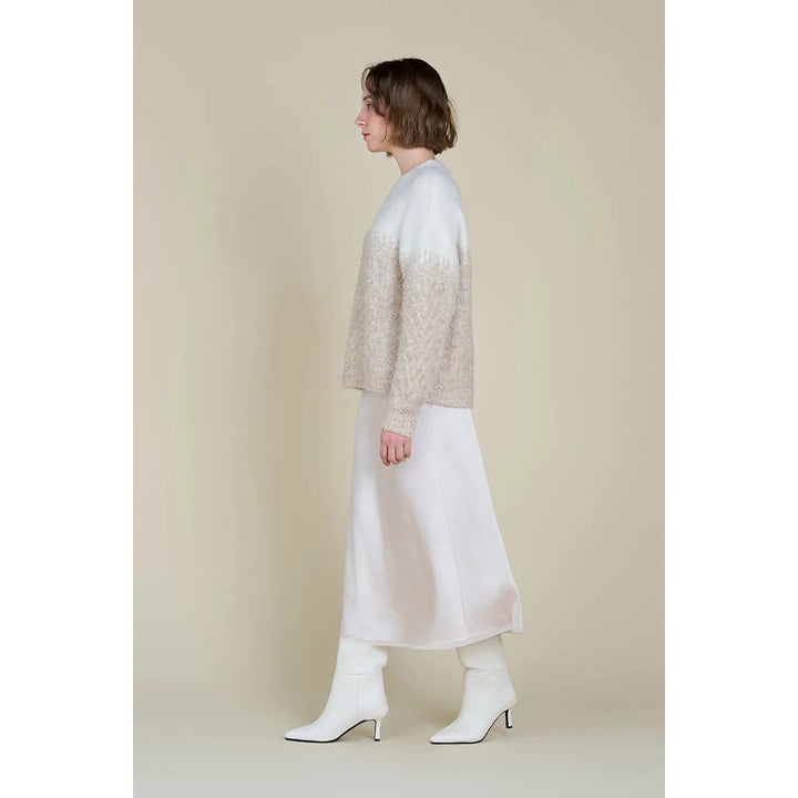 Mixed-Up Yarn Knit Sweater