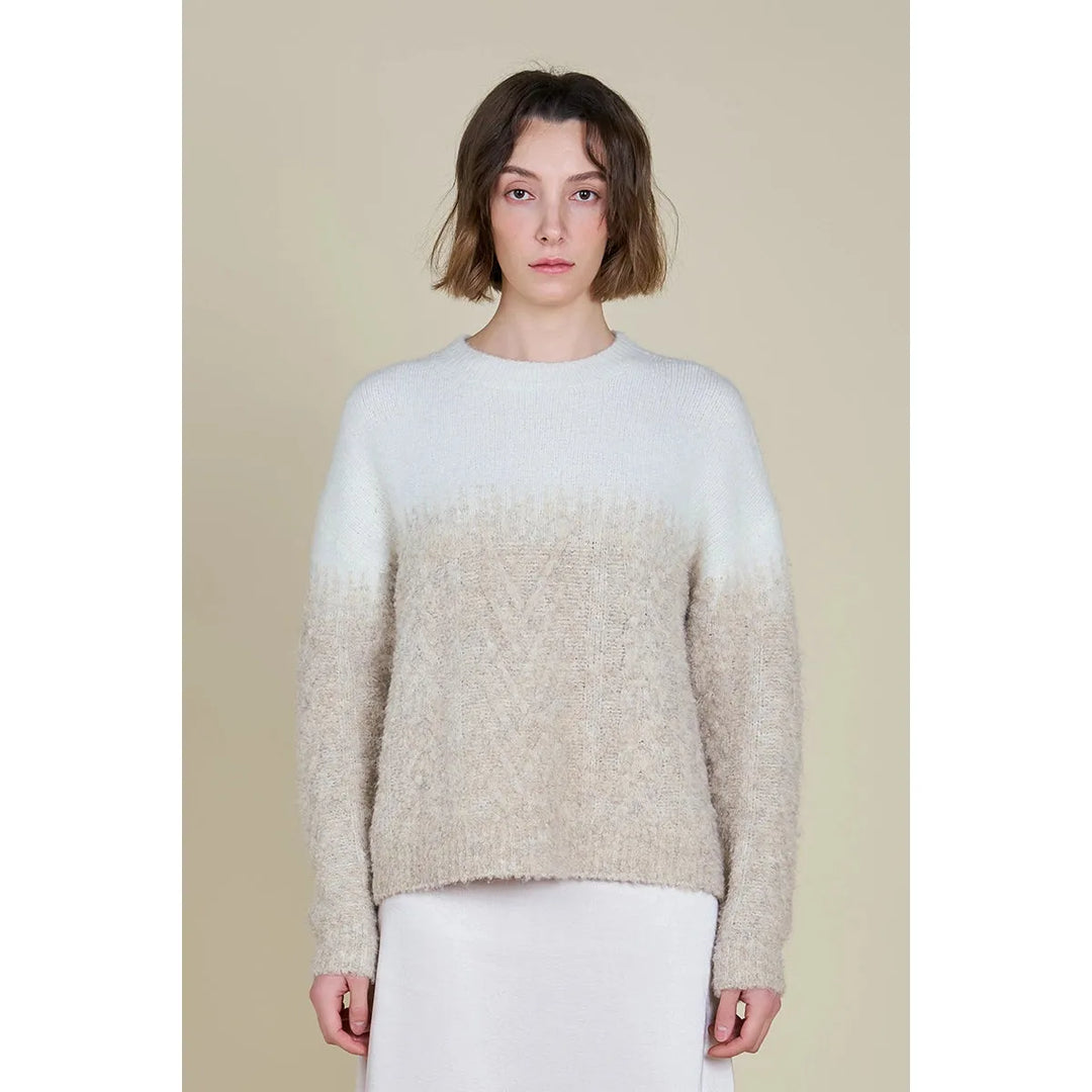 Mixed-Up Yarn Knit Sweater