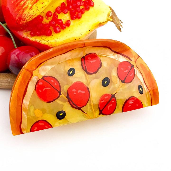 Ham Pizza Hair Claw Clip