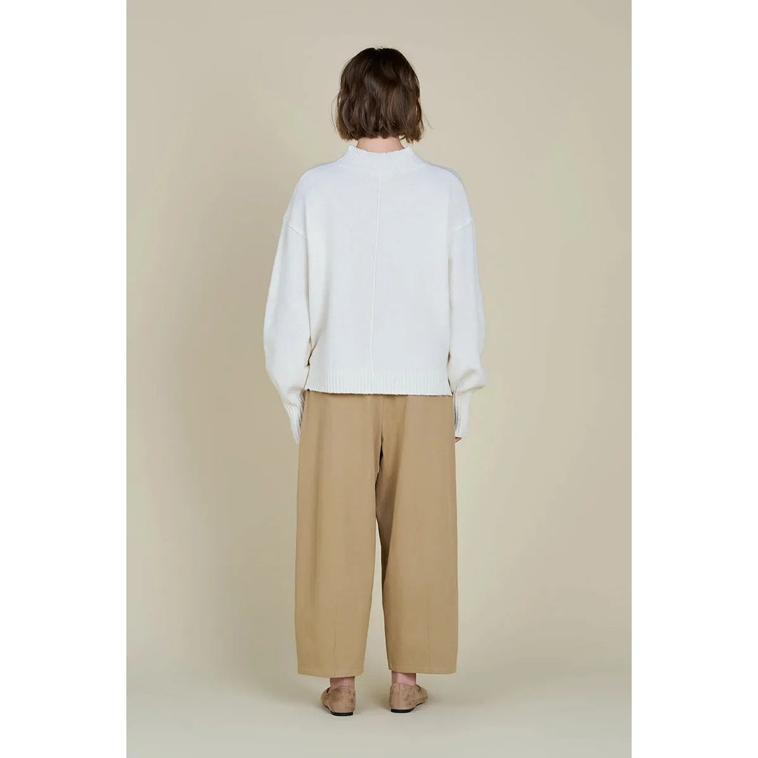 Mock Neck Ribbed Knit Sweater