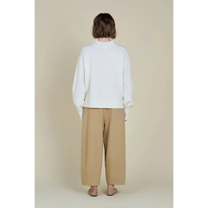 Mock Neck Ribbed Knit Sweater