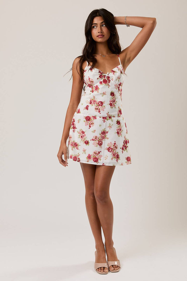 Mini Dress with Sweetheart Neck