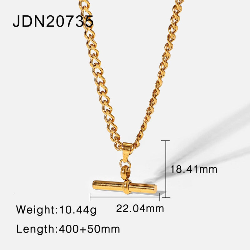 Punk T-Bar Pendant Necklace DPJN42: 2