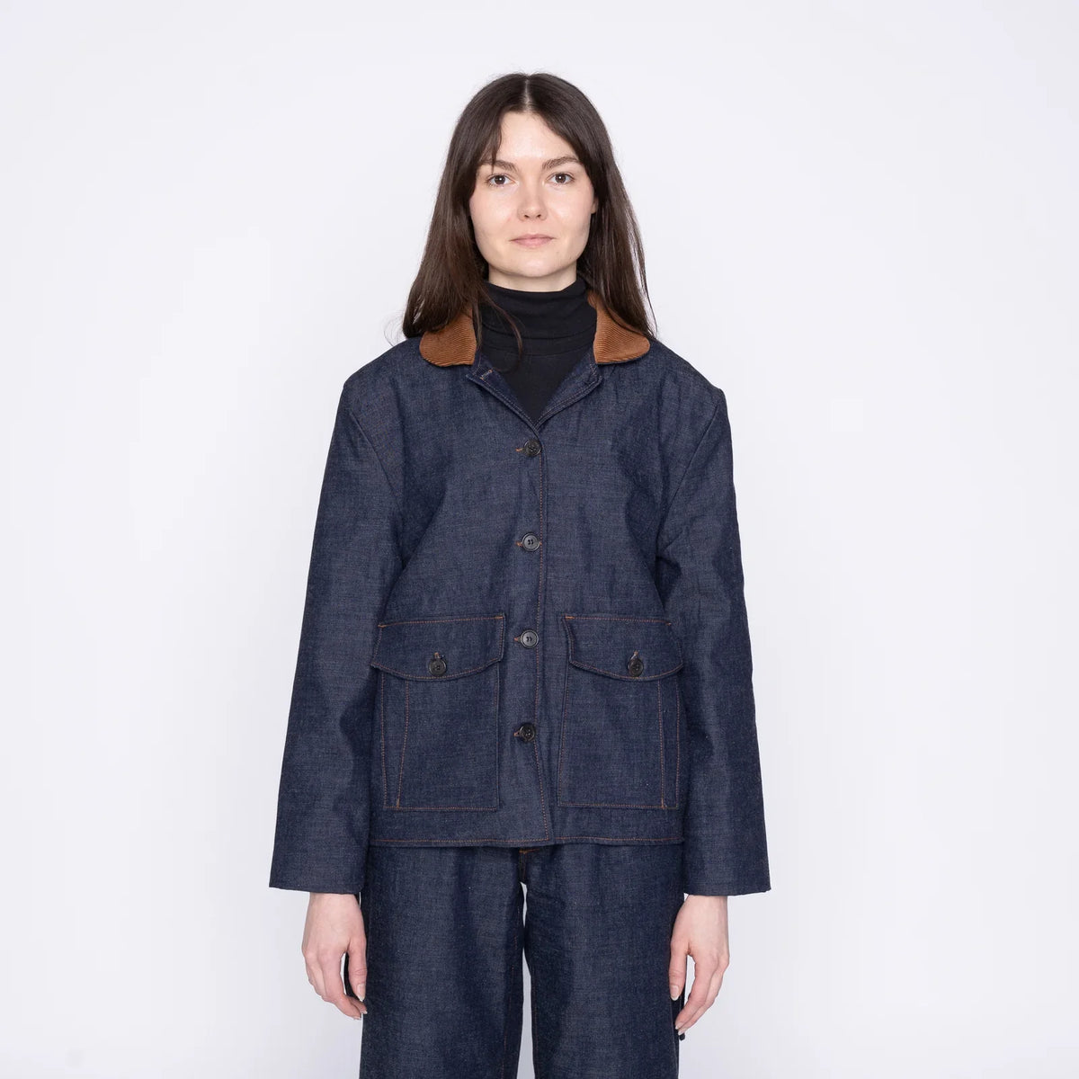 Naked & Famous Balmoral Jacket Slub Nep Rinsed Indigo