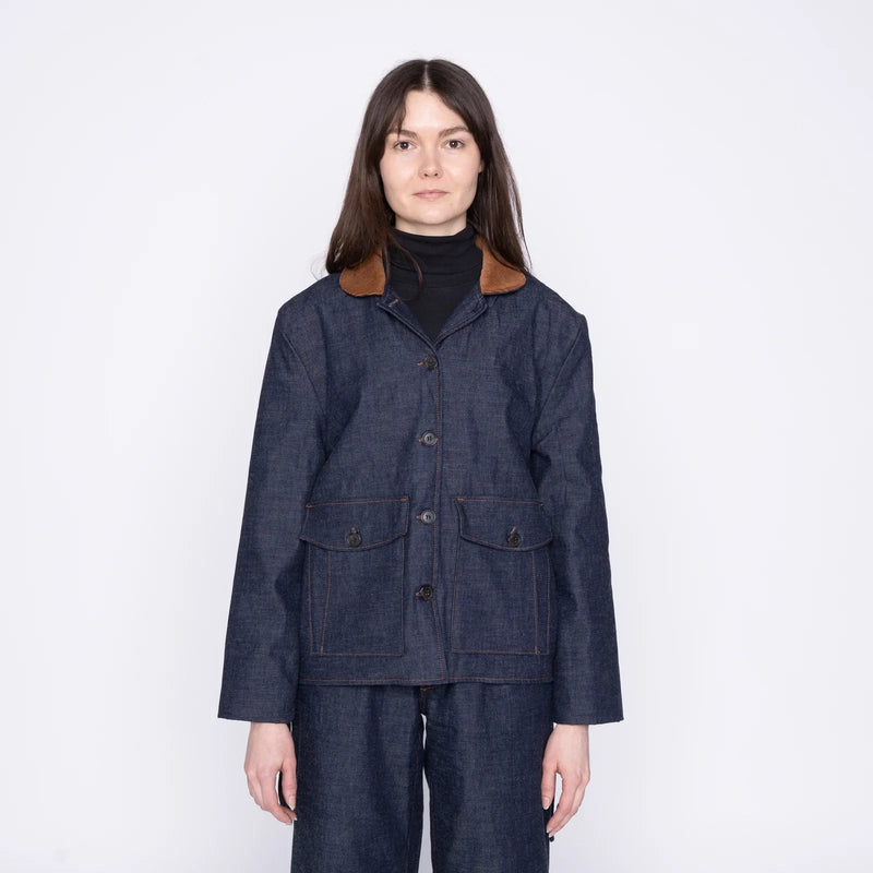 Naked & Famous Balmoral Jacket Slub Nep Rinsed Indigo