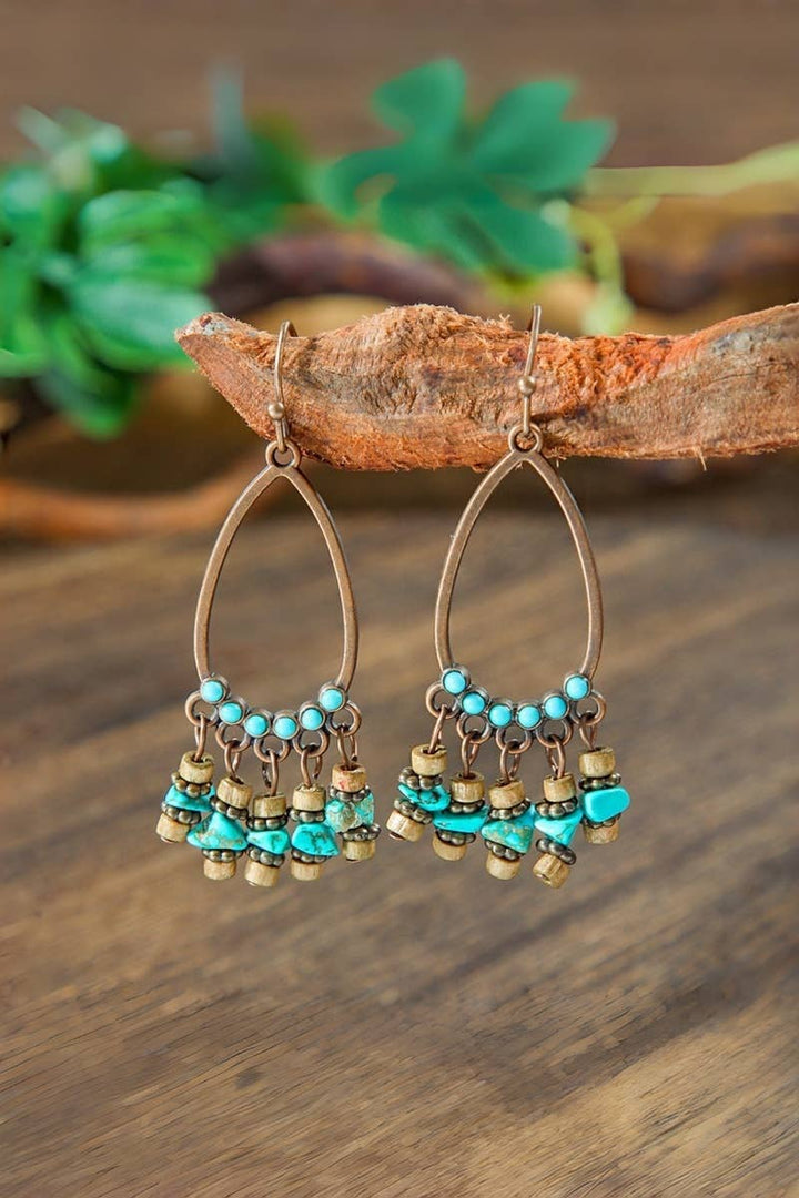 Turquoise Tassel Earrings