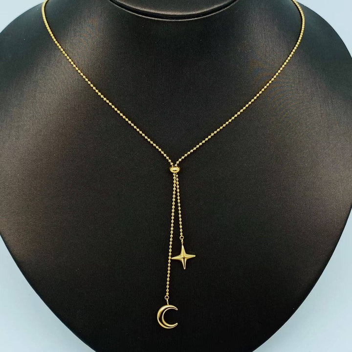 Star Moon Charm Necklace