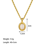 Gemstone Vintage Twist Chain Necklace DPJN0918: Black