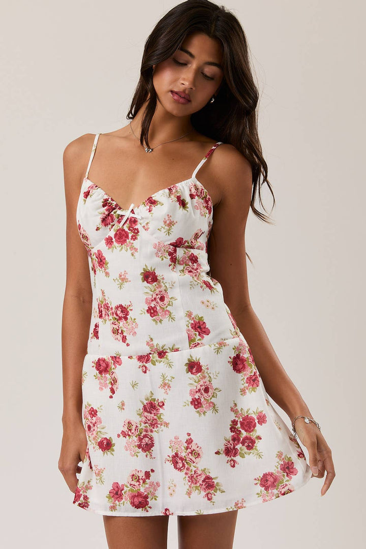 Mini Dress with Sweetheart Neck