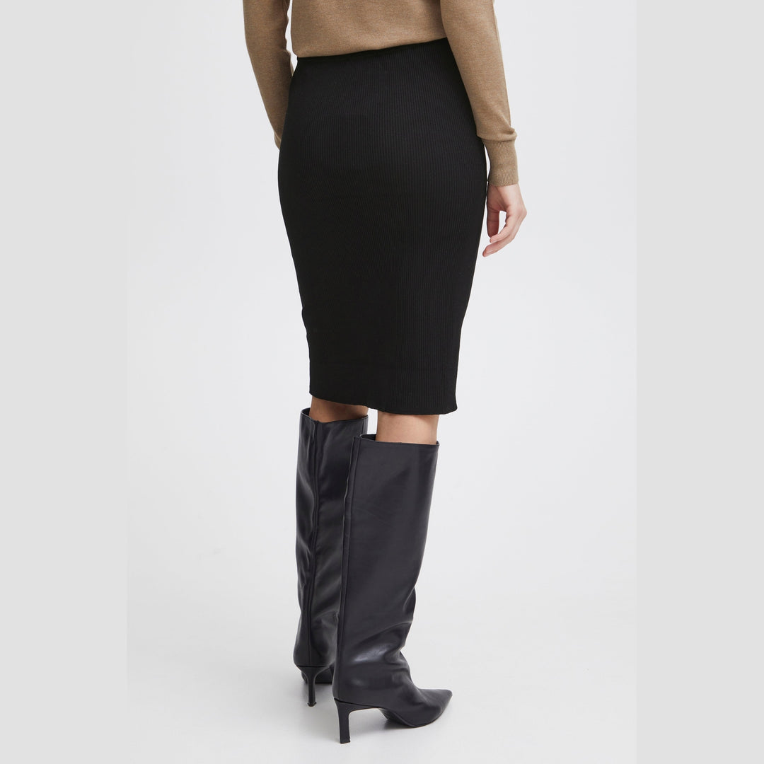b.young Morla Ribbed Pencil Skirt