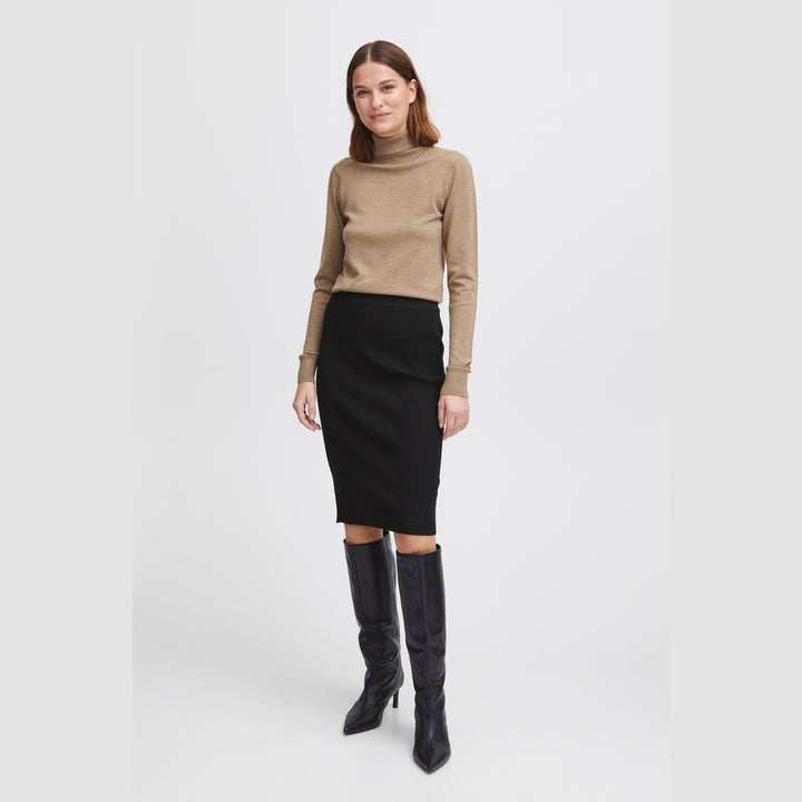 b.young Morla Ribbed Pencil Skirt