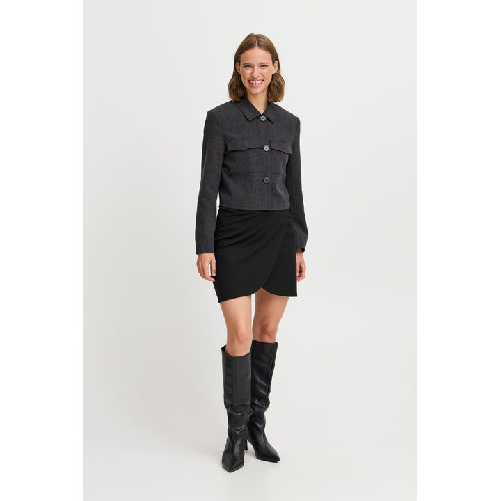 b.young Parrin Wrap Mini Skirt