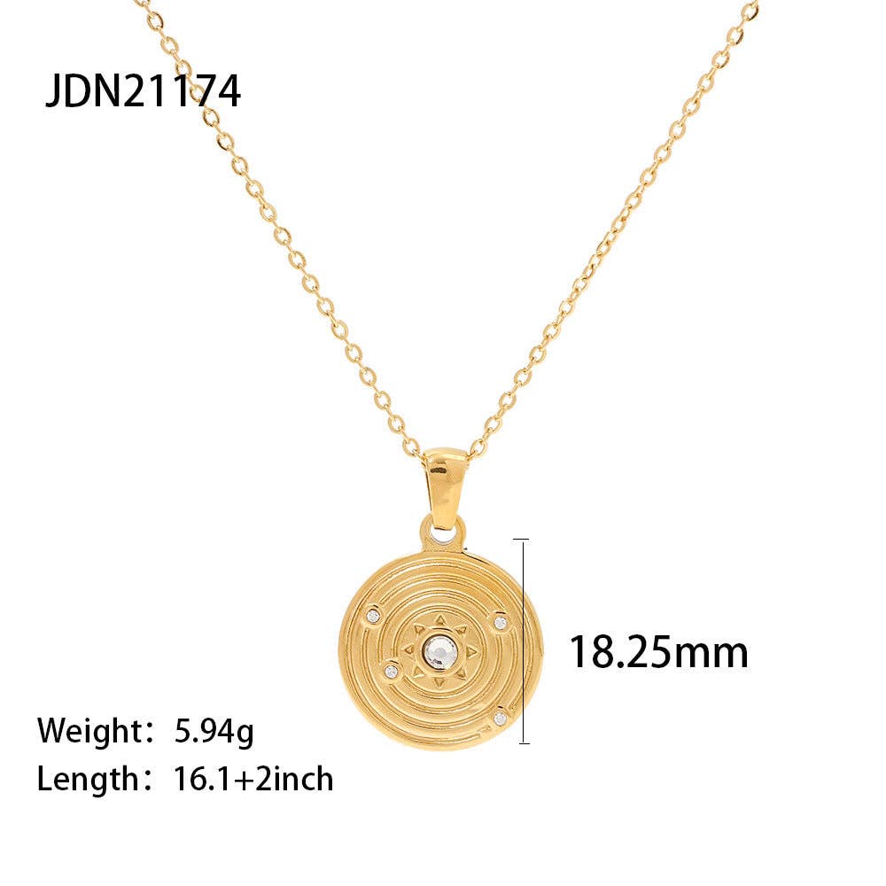 Vintage Zircon Heart Necklace DPJN49: 8