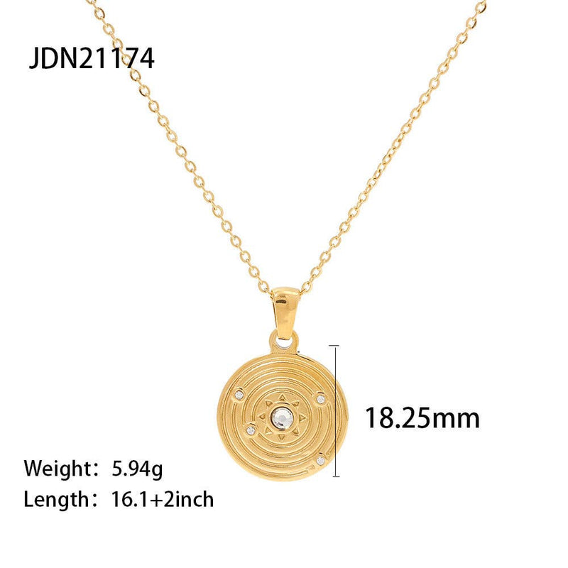 Vintage Zircon Heart Necklace DPJN49: 8
