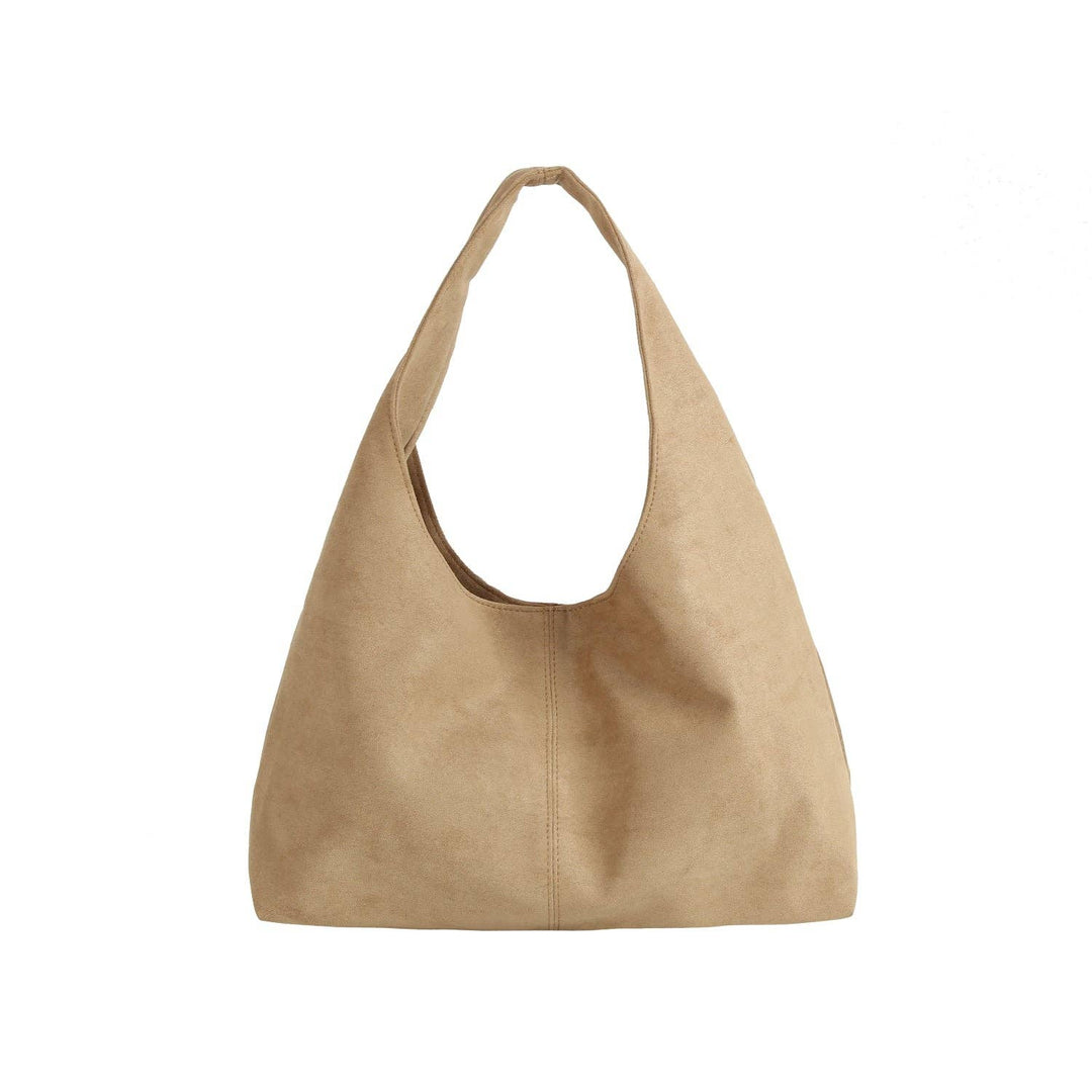 EWB172 Jaz Faux Suede Hobo Tote Bag: Black