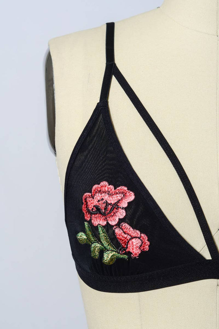 Rose EmbroideryBralette