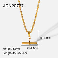 Punk T-Bar Pendant Necklace DPJN42: 2