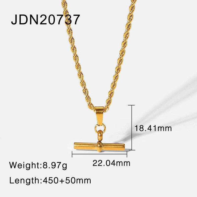 Punk T-Bar Pendant Necklace DPJN42: 2