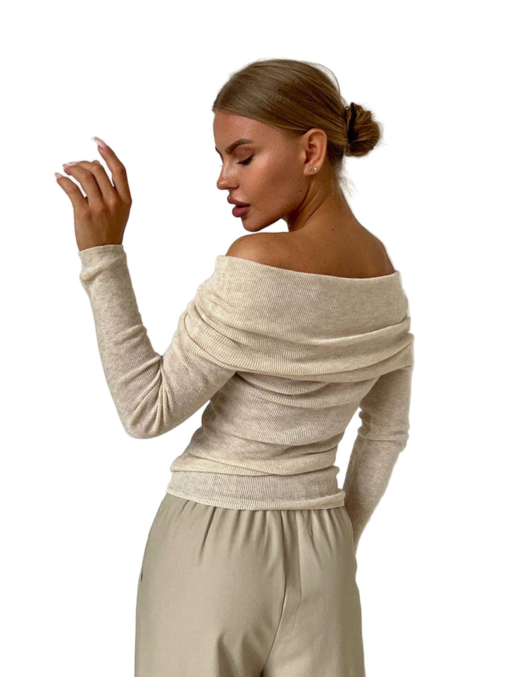 Off Shoulder Light Knit Top