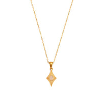 Simple Rhombus Cat's Eye Stone Pendant Neckalces DPJN2904: Black