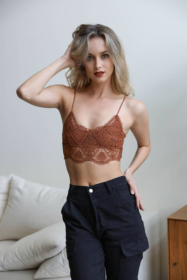 Crochet Lace Overlay Bralette