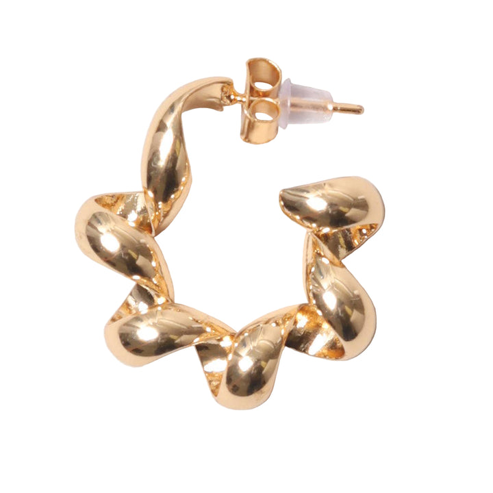 Telephone Cord Twisted Hoop Earring