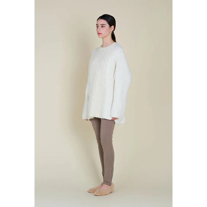 Contrast Cable Knit Sweater