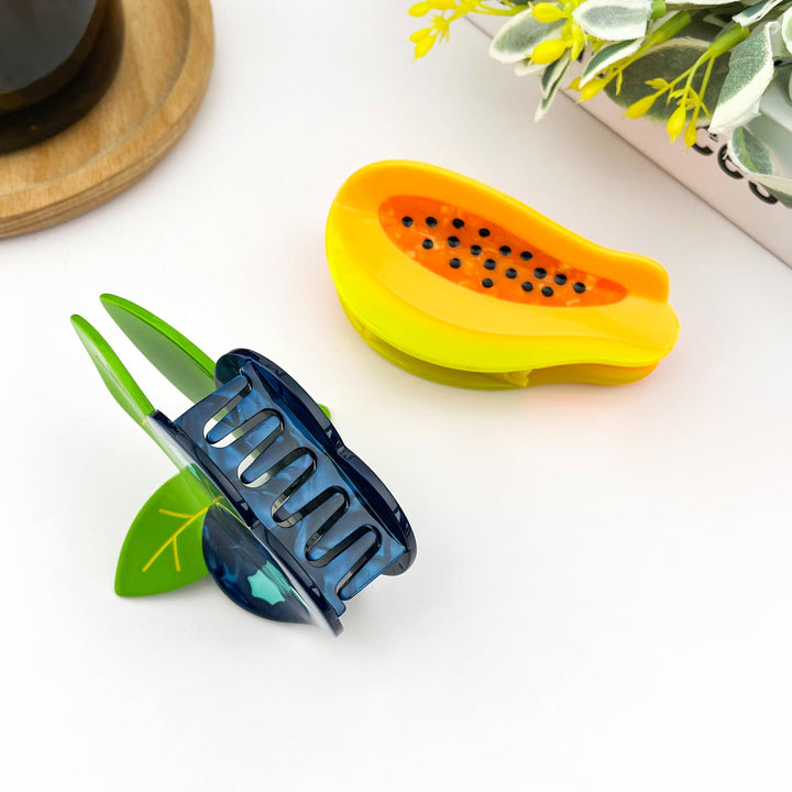Blueberry Hair Claw Clip, Acetate Fruit Hair Clip: Papaya