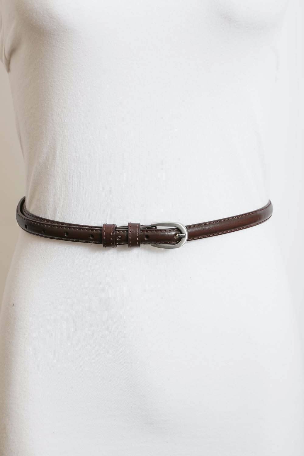 Skinny Horseshoe Buckle Belt