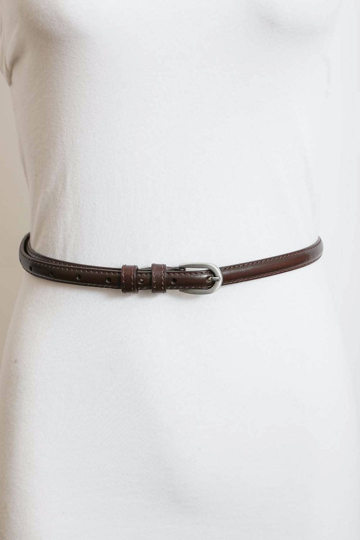 Skinny Horseshoe Buckle Belt