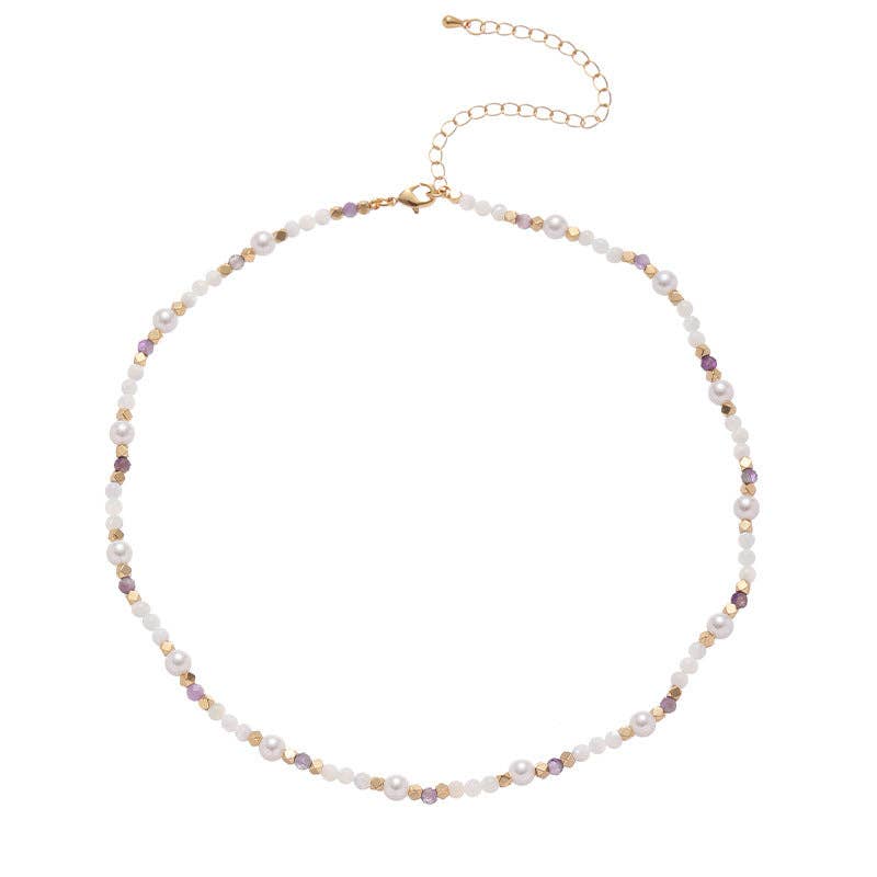 Pearl Shell Layered Simple Necklaces DPJN1904: Shell