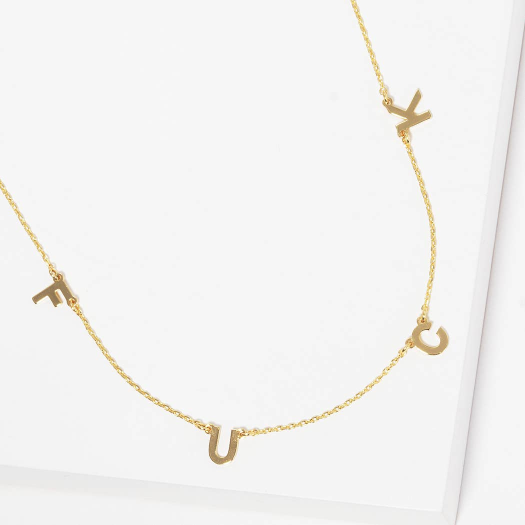 Gold-Dipped F*CK Necklaces Gold