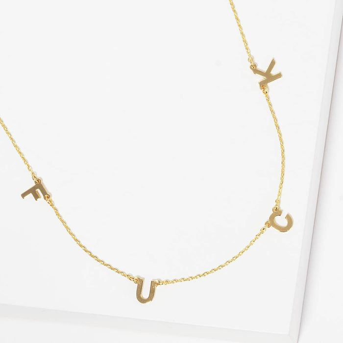 Gold-Dipped F*CK Necklaces Gold