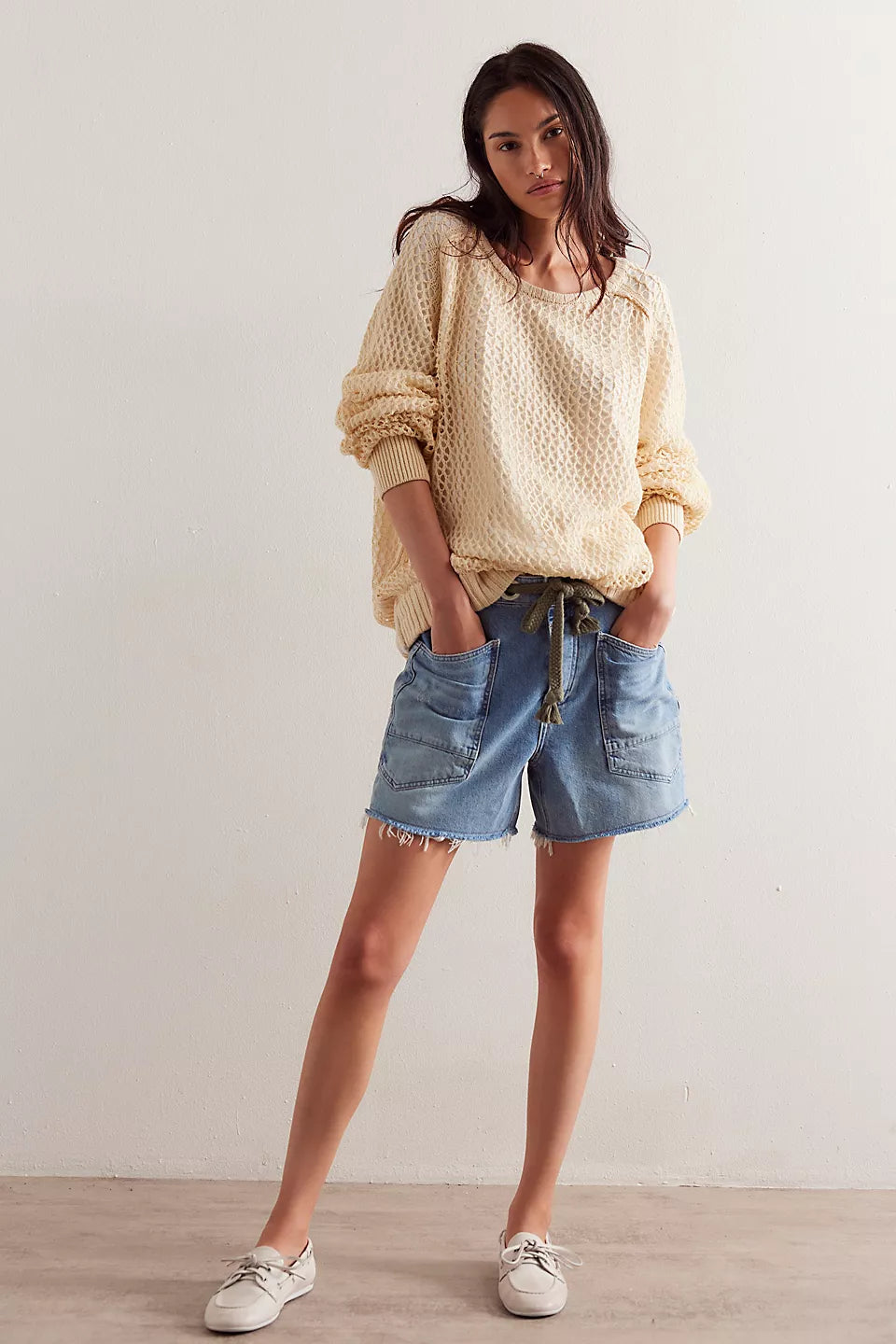 Free People Moxie Shorts Truest Blue
