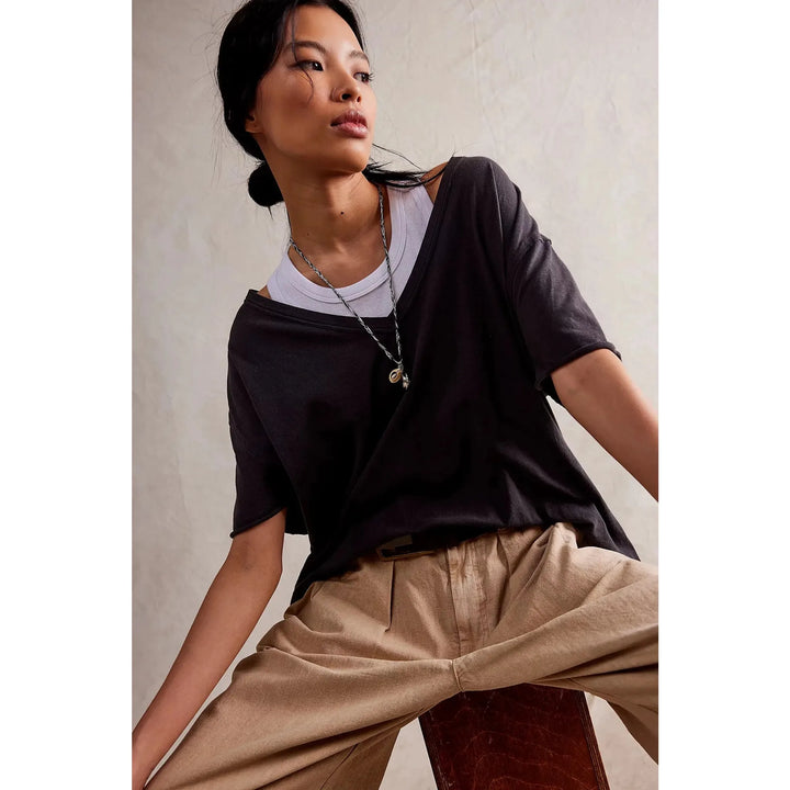 Free People Nina V-Neck Tee