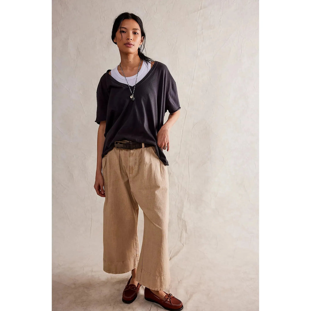 Free People Nina V-Neck Tee