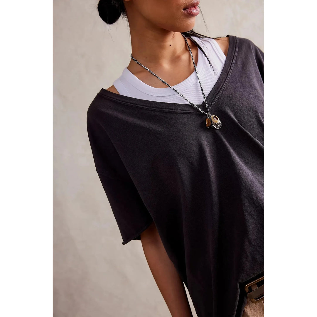 Free People Nina V-Neck Tee