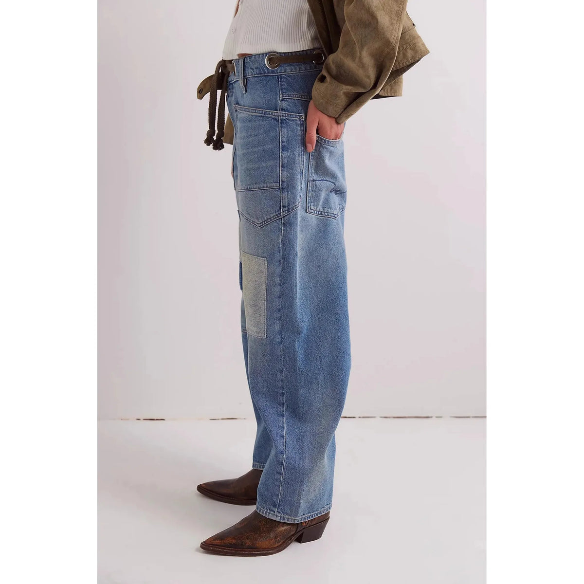 Free People Moxie Pull On Jean Truest Blue