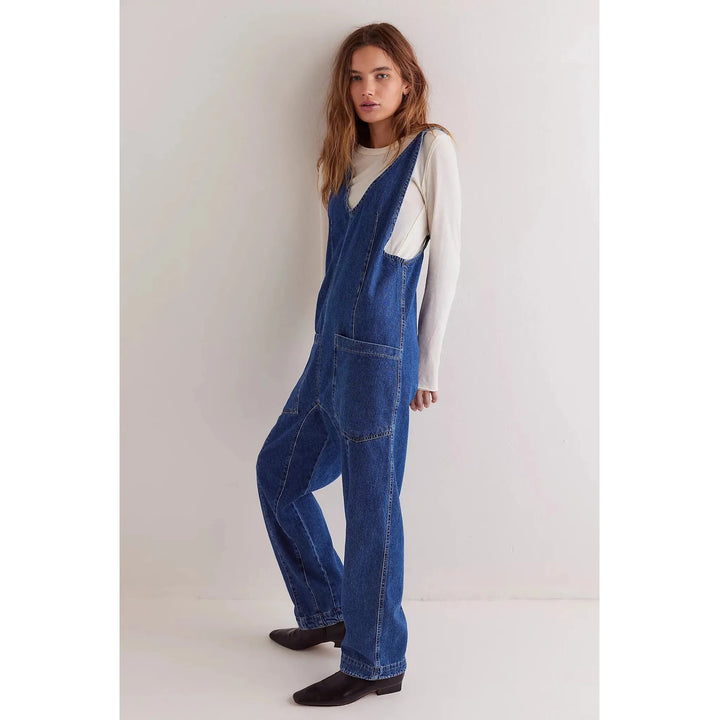 Free People High Roller Jumpsuit Sapphire Blue