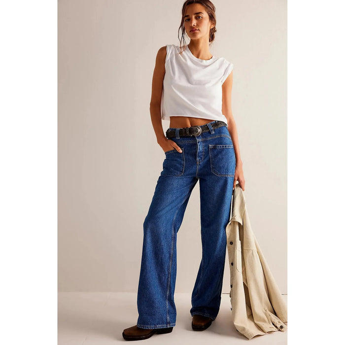 Free People Palmer Cuffed Jean Tunnel Vision