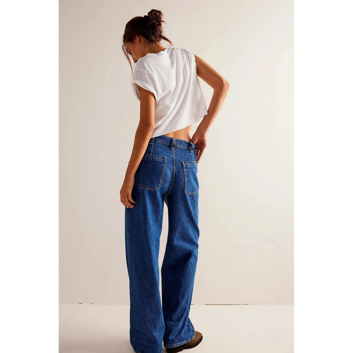 Free People Palmer Cuffed Jean Tunnel Vision
