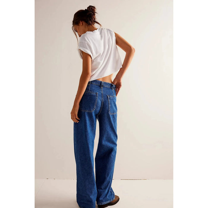 Free People Palmer Cuffed Jean Tunnel Vision