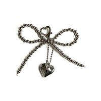 Shoelace Charm Jewels Silver Bow Heart 