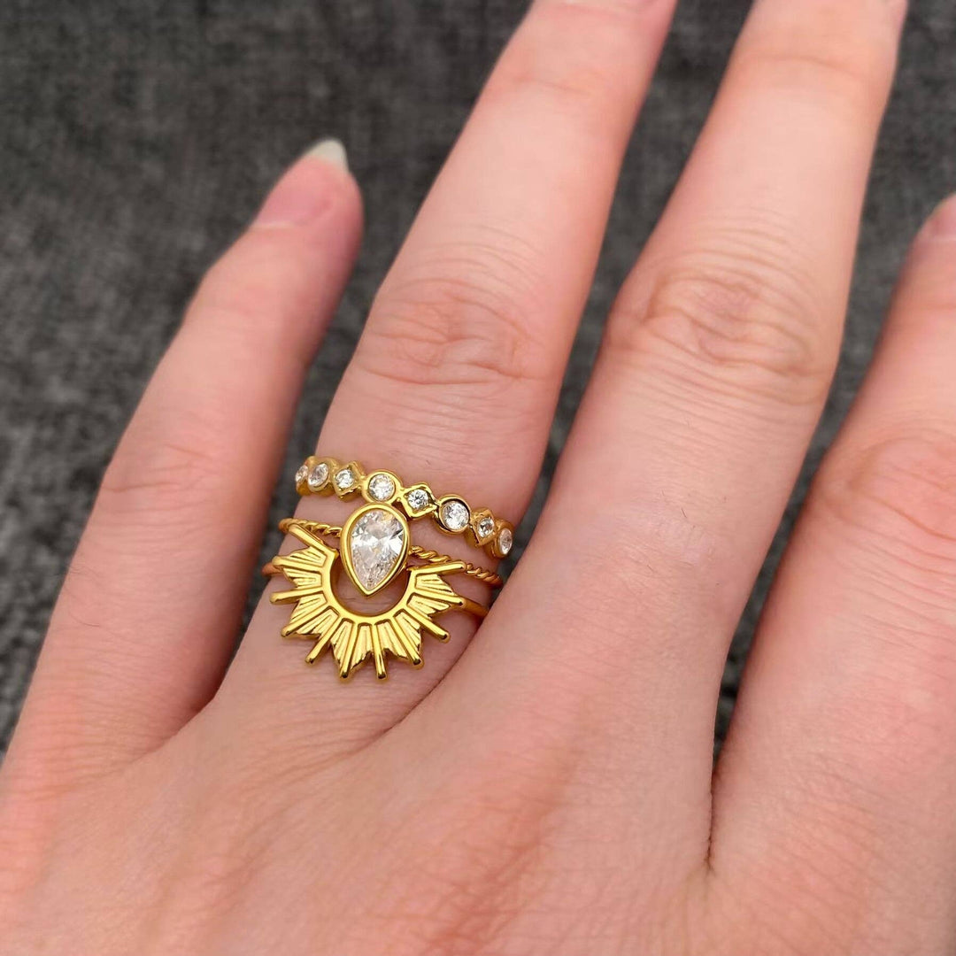 3 Pcs Gold-plated  Ring